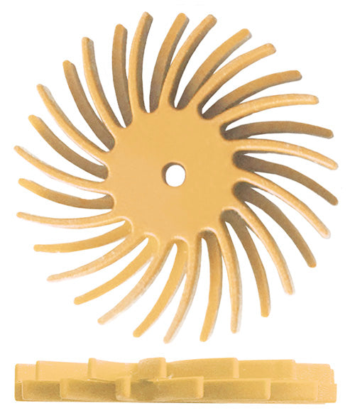 [145-5295] Dedeco® SUNBURST® Dual Radial Discs - 7/8" Peach, 6 Micron (Pkg. of 12)