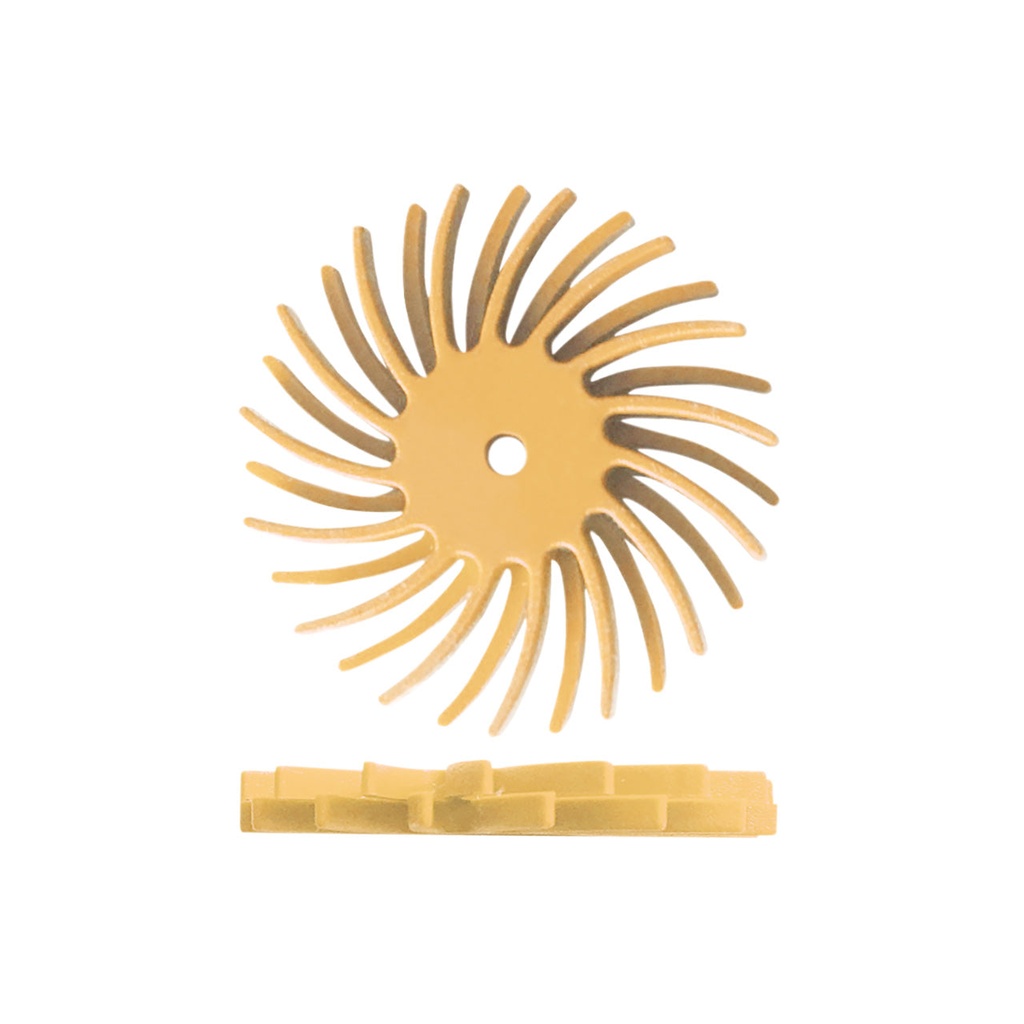 [145-5303] Dedeco® SUNBURST® Dual Radial Discs - 7/8" Peach, 6 Micron (Pkg. of 48)