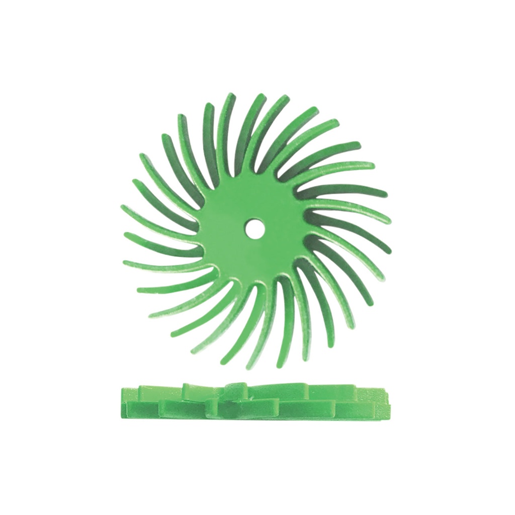 [145-5304] Dedeco® SUNBURST® Dual Radial Discs - 7/8" Green, 1 Micron (Pkg. of 48)