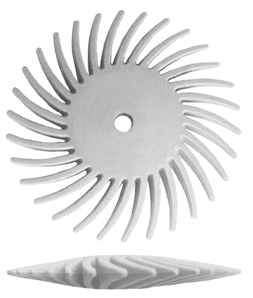 [145-5315] Dedeco® SUNBURST® Knife Edge Radial Discs - 7/8" White, 120 grit (Pkg. of 48)