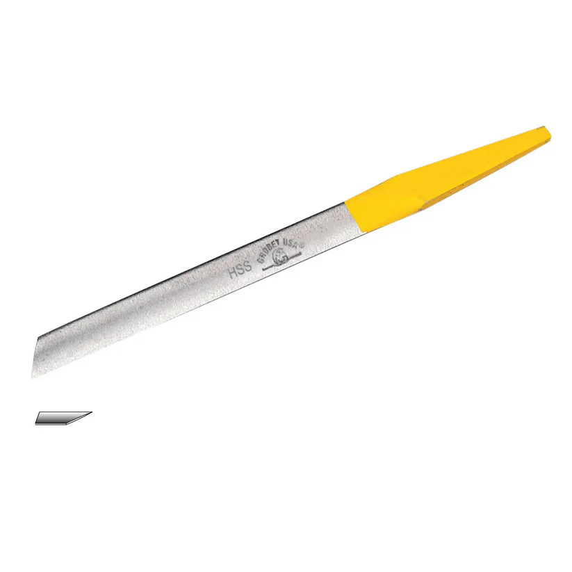 [166-7198] Grobet USA® Point 4/0 High Speed Steel Yellow Tang® Graver