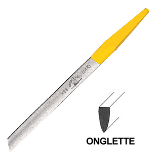 Grobet USA® Point 4/0 High Speed Steel Yellow Tang® Graver