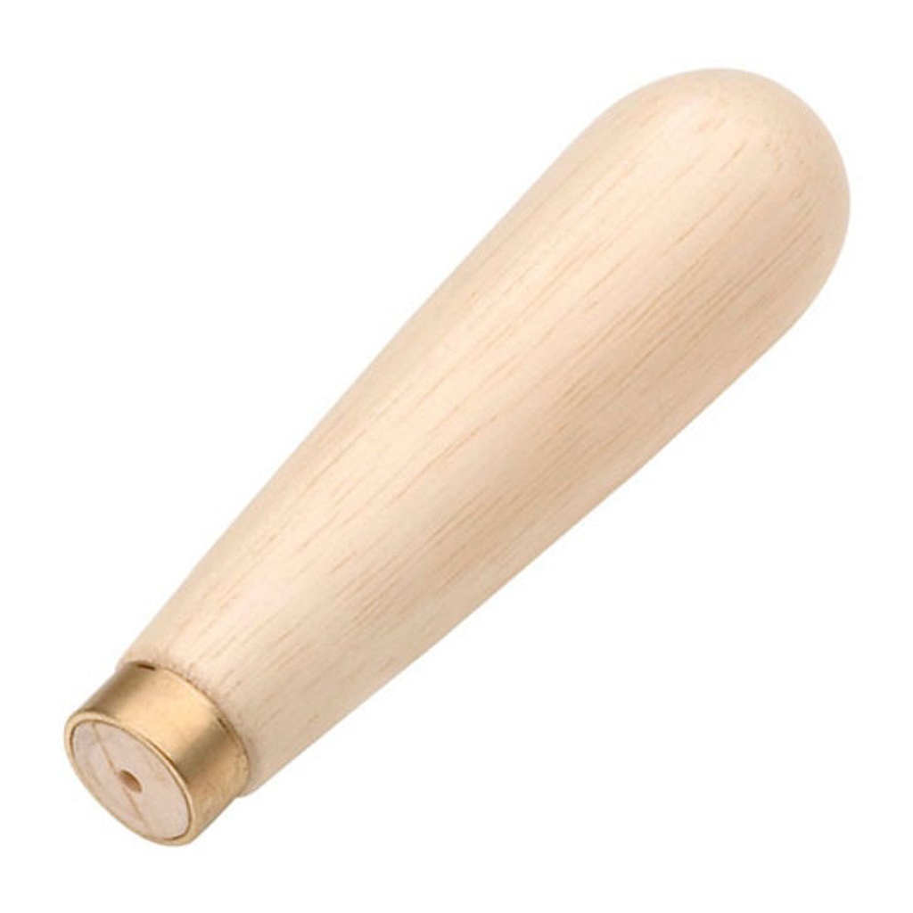 [170-4012] Contoured Wood Needle File Handle - 4" Long