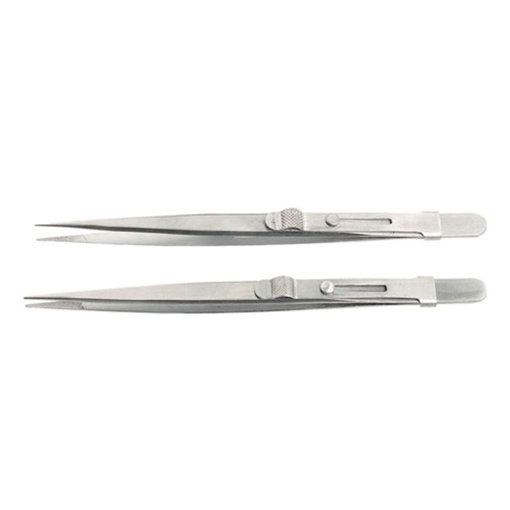 [195-0330] Economical Locking Diamond Tweezers - Fine Points