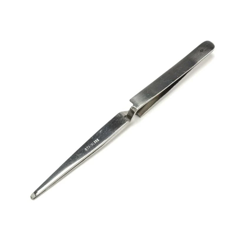 [195-1400] Cross-Locking Blunt 6-1/2" Tweezers