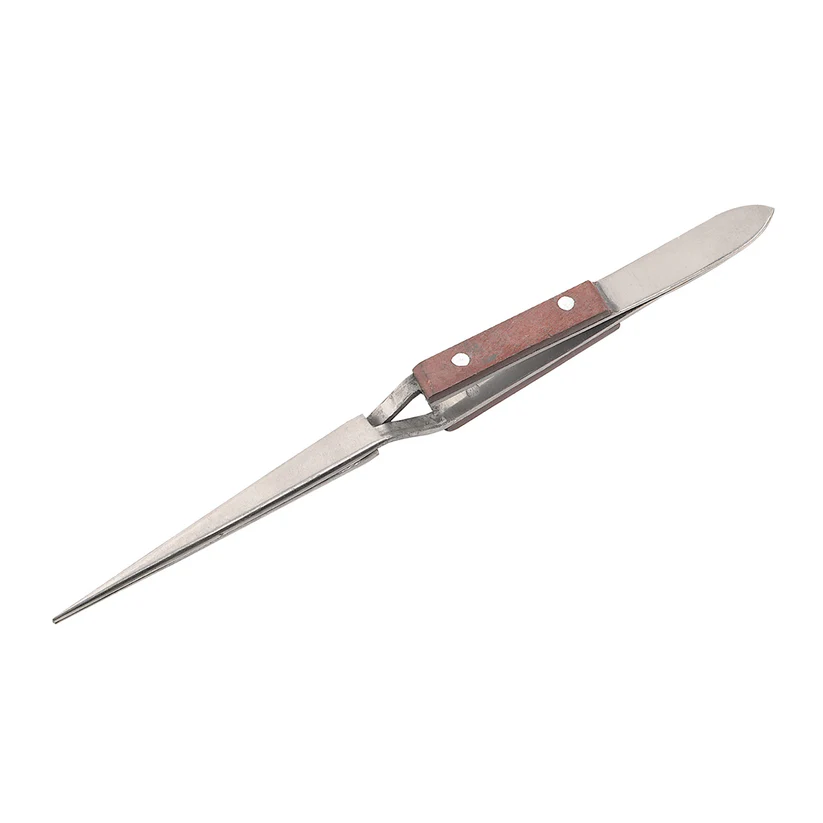 [195-2050] Cross-Locking Straight Insulated Tweezers