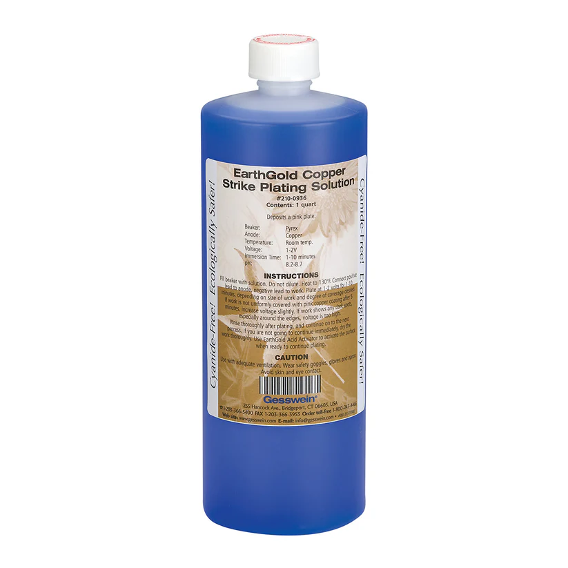 [210-0936] EarthGold Plating Solution Copper Strike 1 Quart