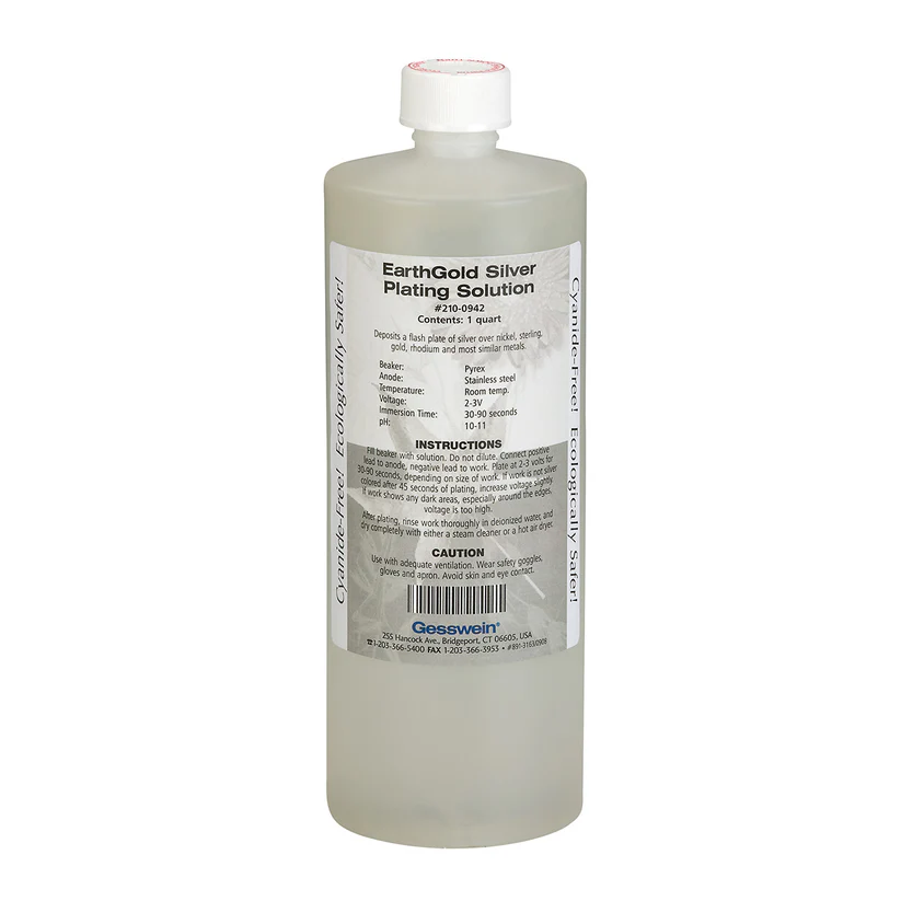 [210-0942] EarthGold Plating Solution Silver 1 Quart