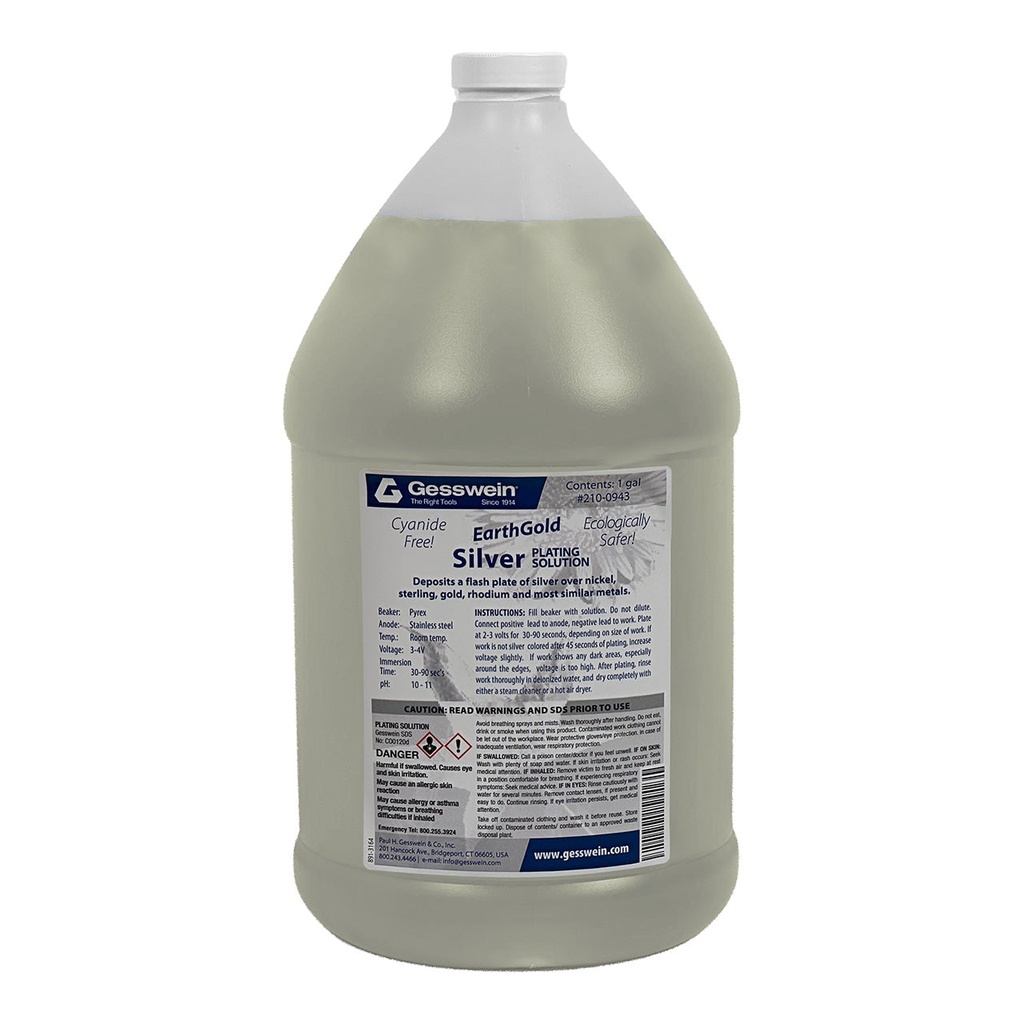 [210-0943] EarthGold Plating Solution Silver 1 Gallon