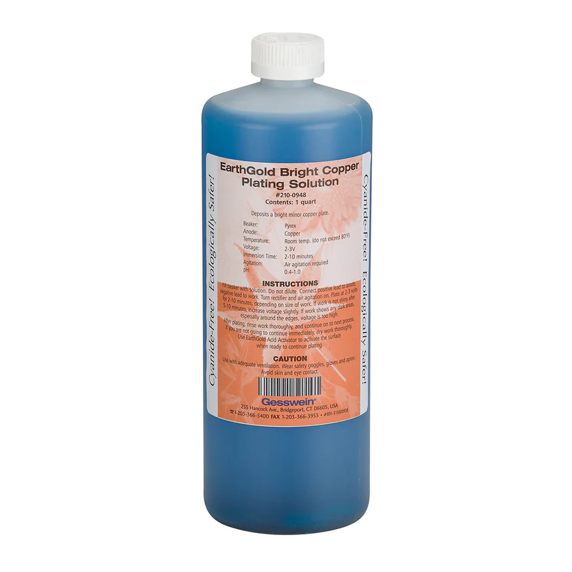 [210-0948] EarthGold Plating Solution Bright Copper 1 Quart