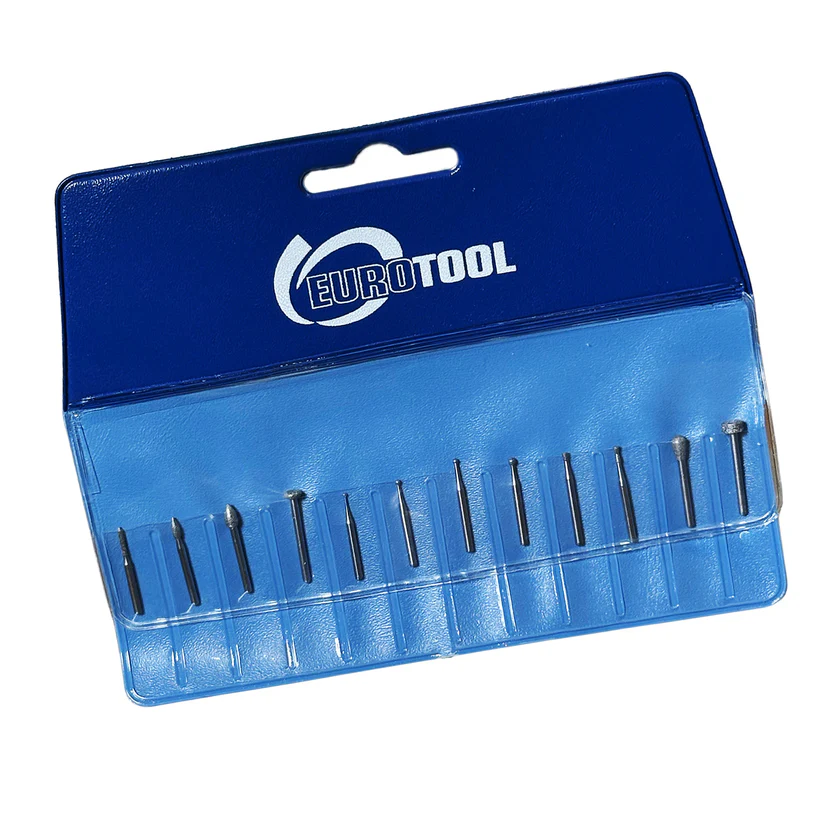 High-Speed Diamond Bur Set, 1/16" Shanks - Set of 12, Fine