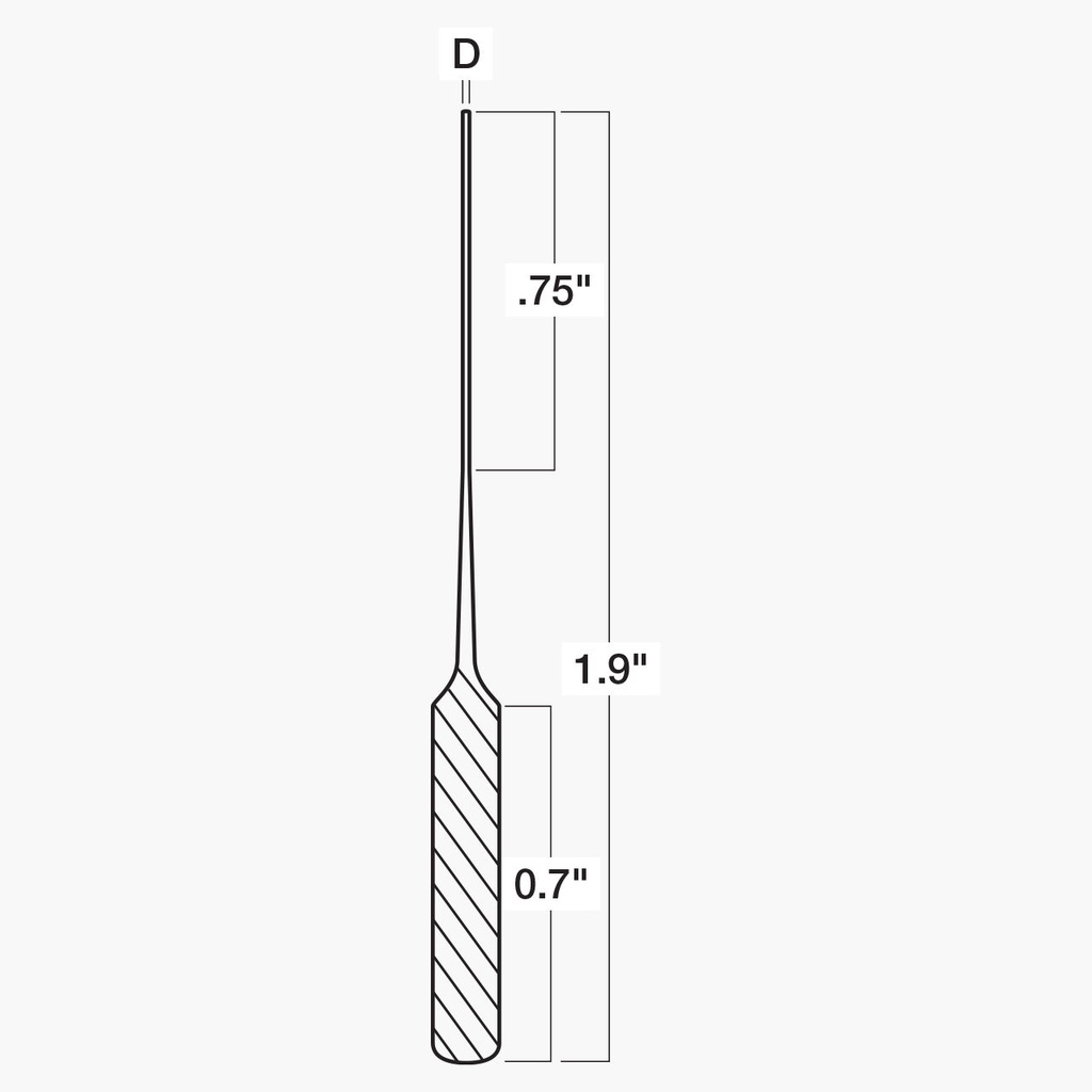 Micro Diamond Grinding Pins 0.058" Tapered (Pkg of 10)