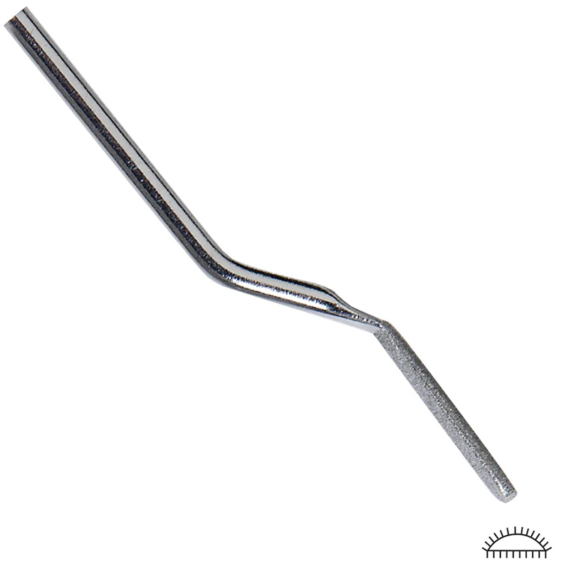 [240-1003] Diamond Riffler Poli 150Grit Half-Round Bent, 5 x 2mm File