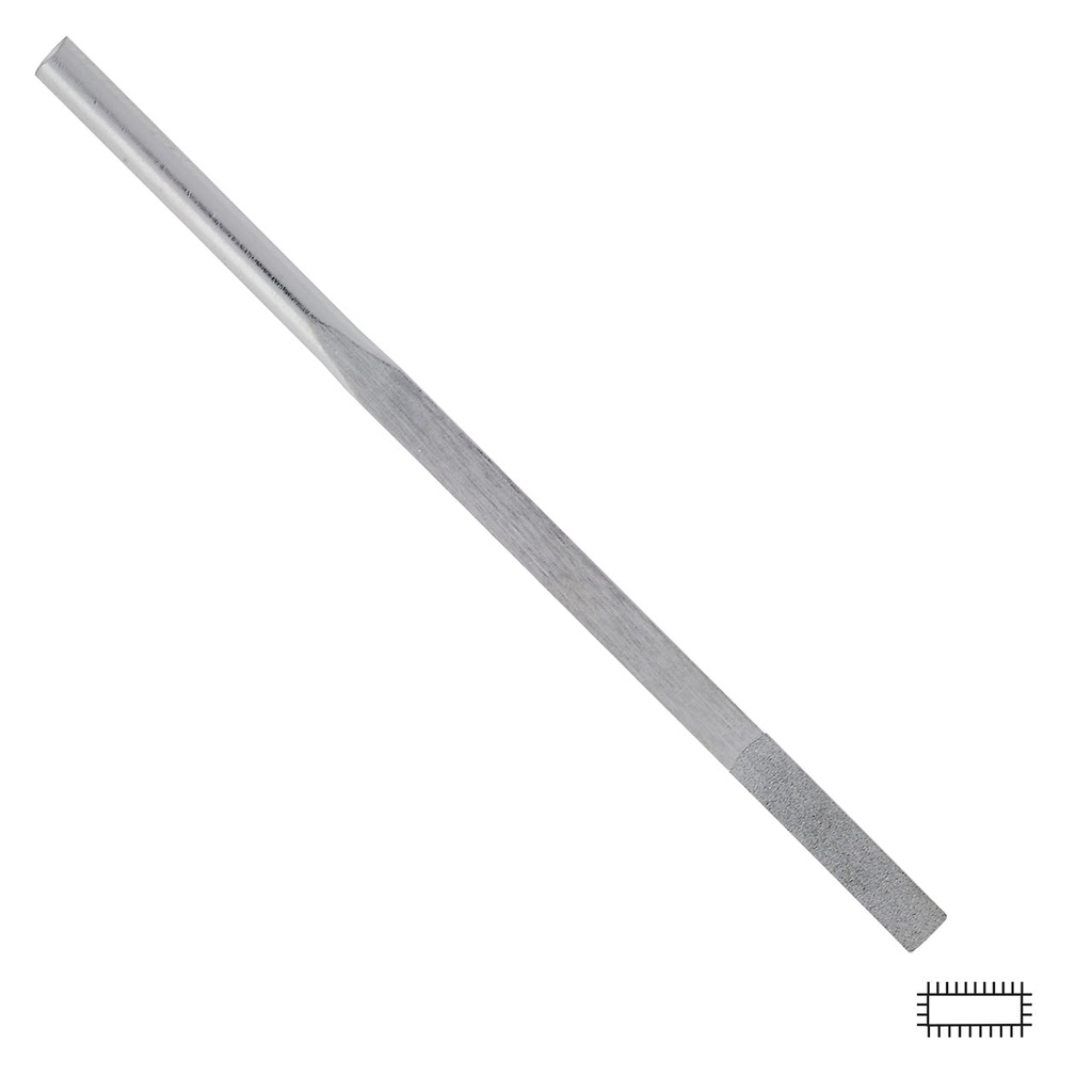 [241-0821] Gesswein® 3x72mm, 400 Grit, Tapered Diamond Poli File