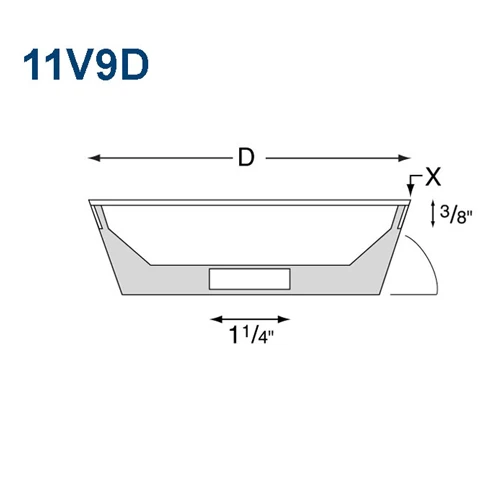 Diamond Grinding Wheel 11V9D 3.75" x 1/16"