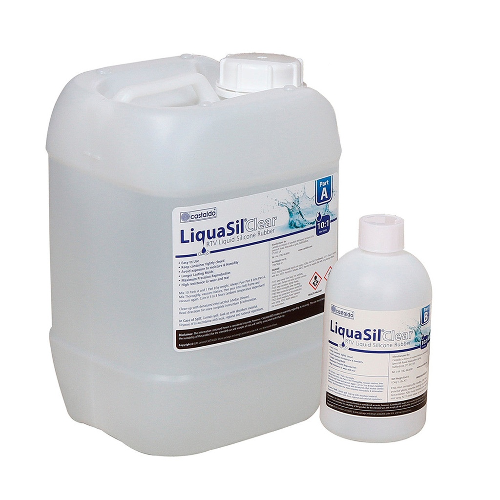 [260-1686] Castaldo® LiquaSil® Clear RTV Silicone Rubber - 5.5 kg.