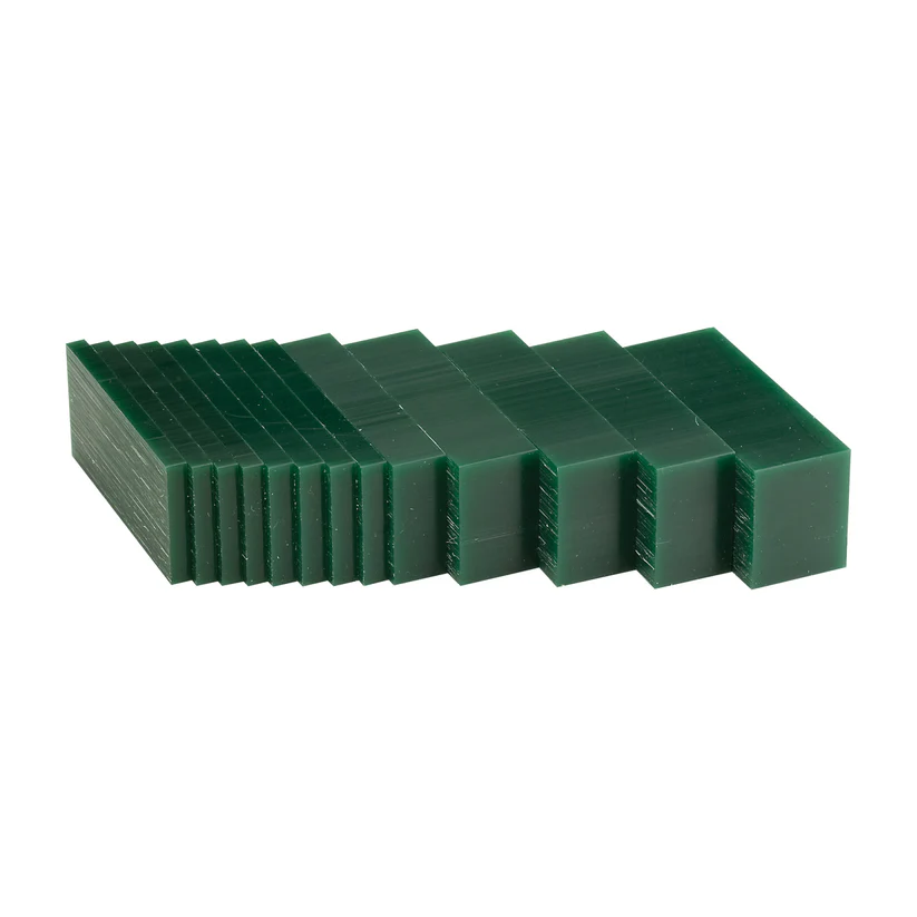[261-7530] Matt™ Carving Wax Blocks & Slices - 1 lb. Slices Green
