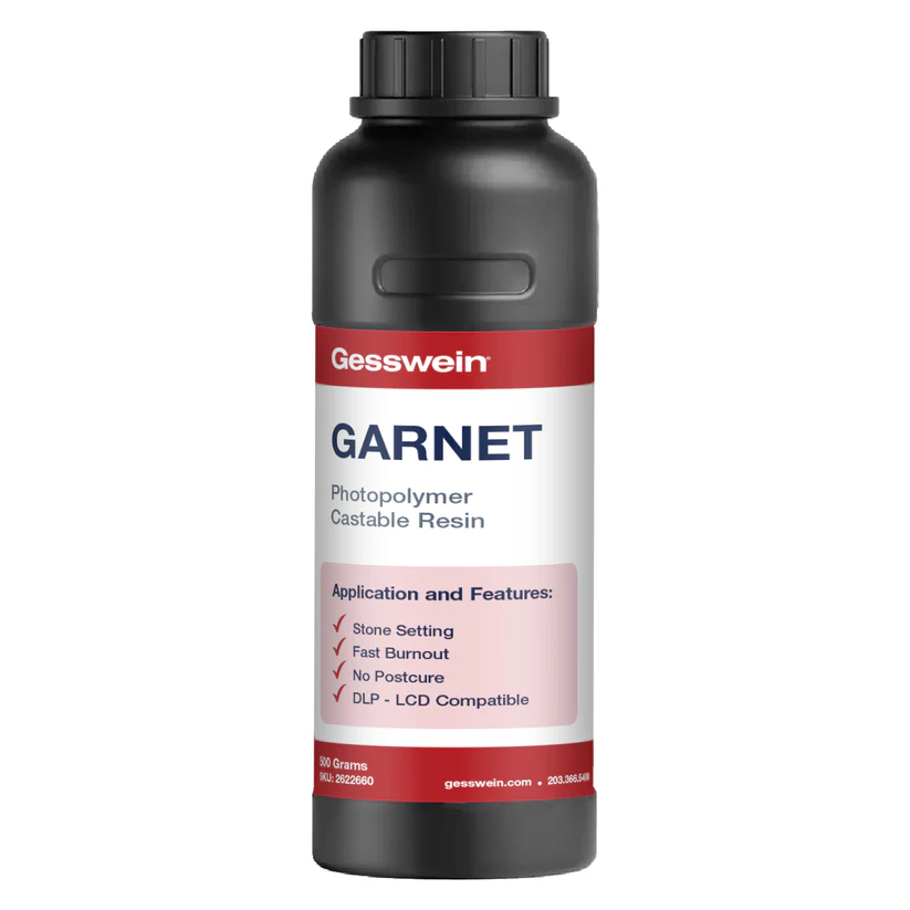 [262-2660] Gesswein® Garnet Red Castable 3D Printer Resin