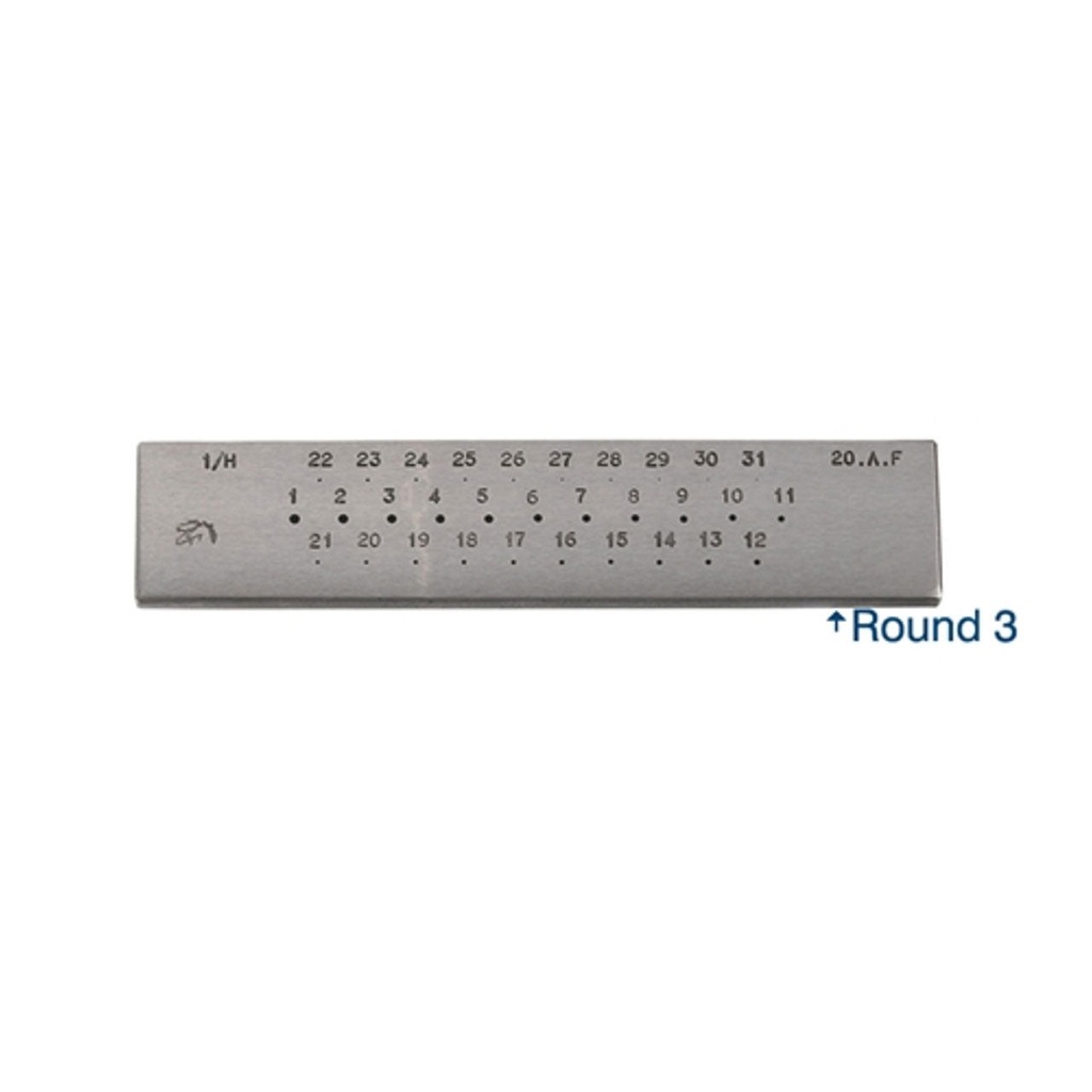 [268-1504] Steel Drawplate Round #3