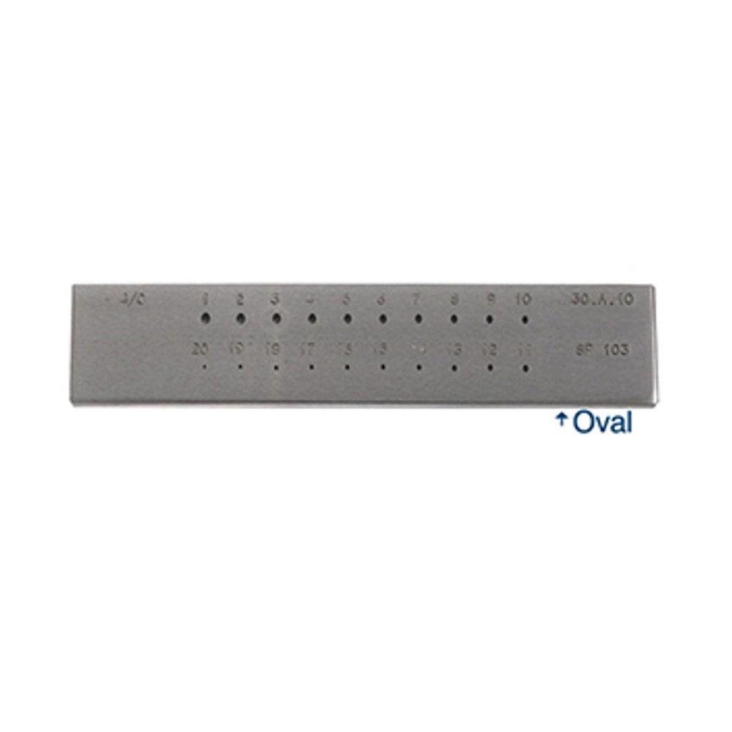 [268-1508] Steel Drawplate Oval