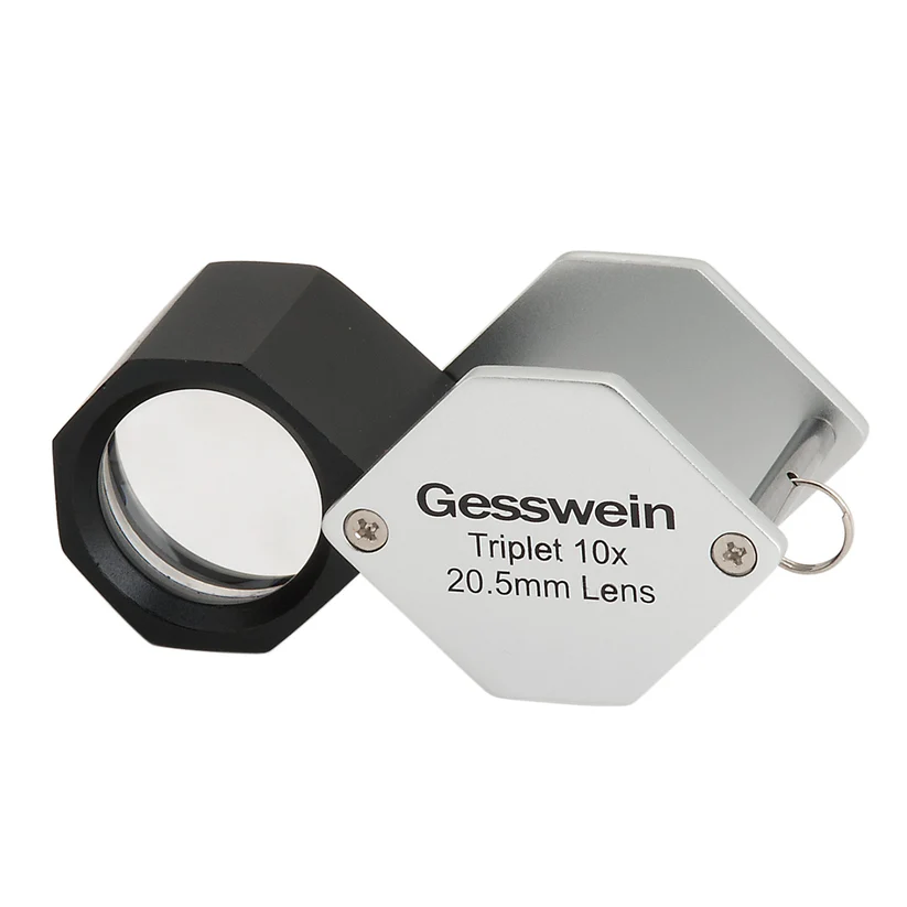 [272-4056] 10X Gesswein® 20.5mm Hex Triplet Loupes - Silver
