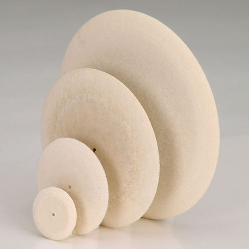 [281-0041] Knife Edge Felt Wheels - 5/8" Hard  (Pkg. of 12)