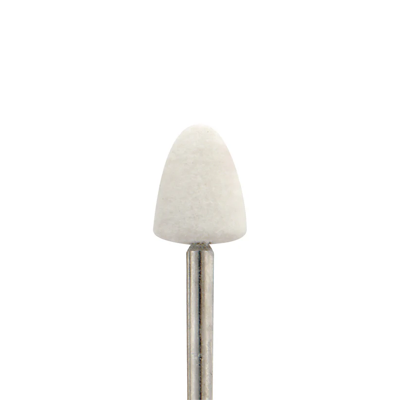 Mounted Felt Bobs, Round & Cone - 1/8" Shank, 1010 Hard  (Pkg. of 12)