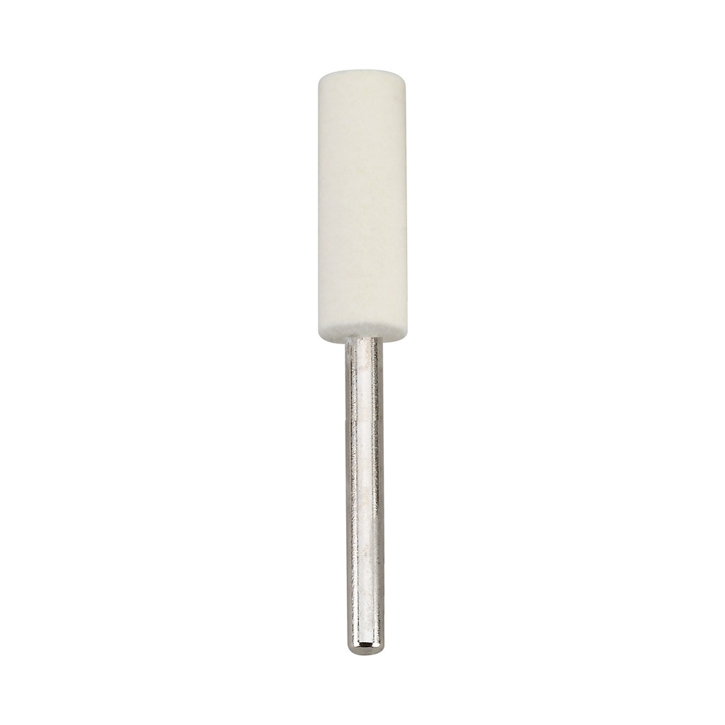 Hard Felt Cylinders 1/4" x 1" on 1/8" Shanks (Pkg. of 3)