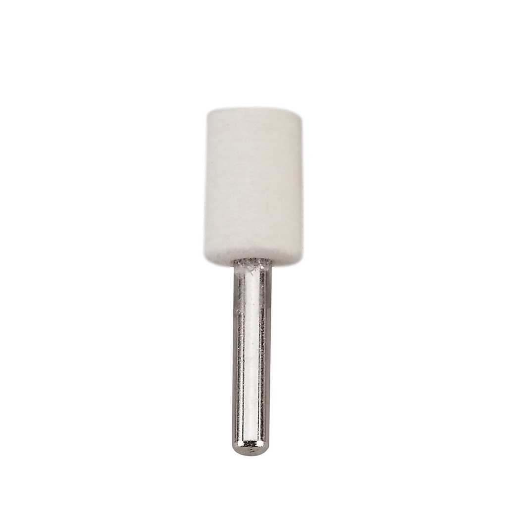 [286-1098] Mounted Felt Bobs, Cylinders - 1/4" Shank, 1108 Hard  (Pkg. of 12)