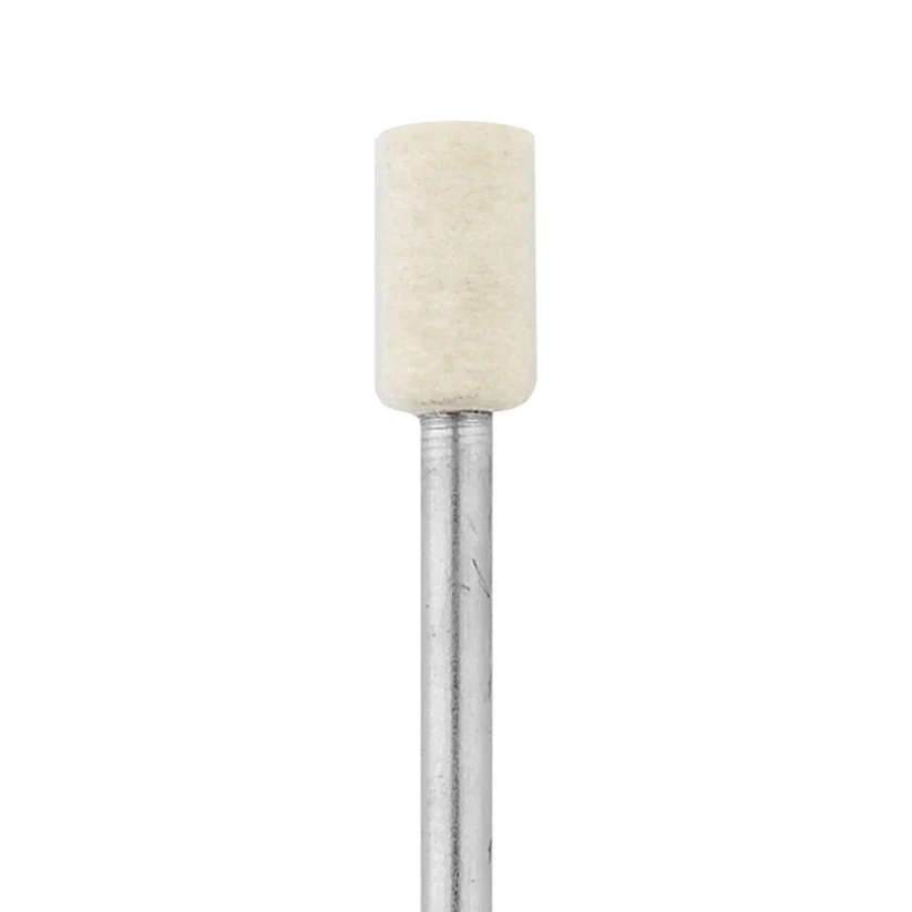 [288-2324] Mounted Felt Bobs - 3/32" Shank, Cylinder, 3/16" x 3/8", Hard (Pkg of 12)