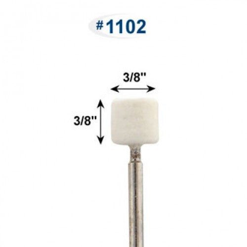 [290-1101] Mounted Felt Bobs, Cylinders - 1/8" Shank - 1101 Medium  (Pkg. of 12)