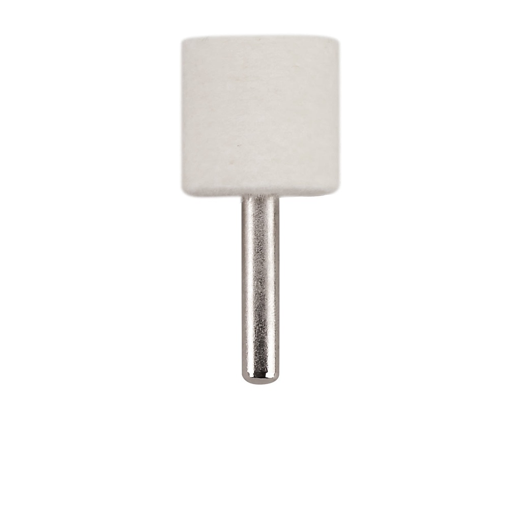 Mounted Felt Bobs, Cylinders - 1/4" Shank - 1114 Rock Hard  (Pkg. of 12)