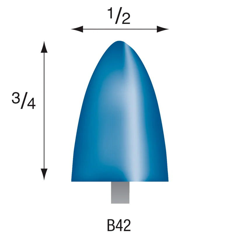 B42 Blue Mounted Points 1/8" Shank (Pkg of 24)