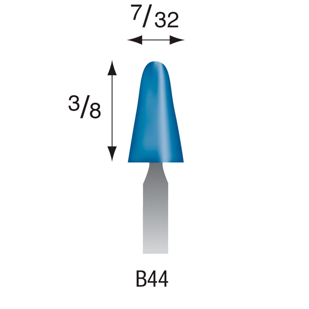 [305-0450] B45 Blue Mounted Points 1/8" Shank (Pkg of 24)