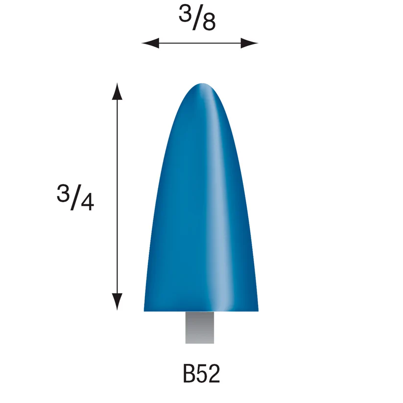 B52 Blue Mounted Points 3mm Shank (Pkg of 24)