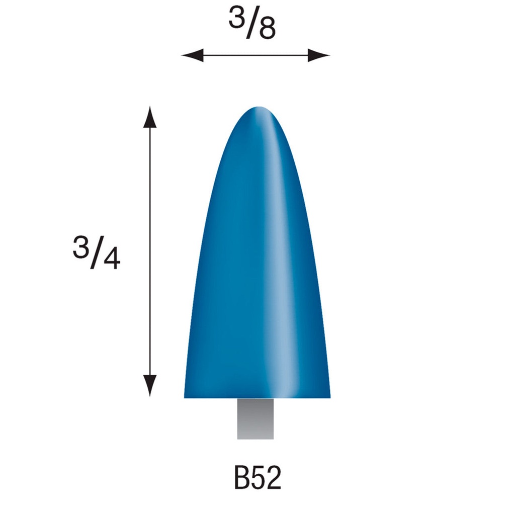 [305-0530] B53 Blue Mounted Points 1/8" Shank (Pkg of 24)