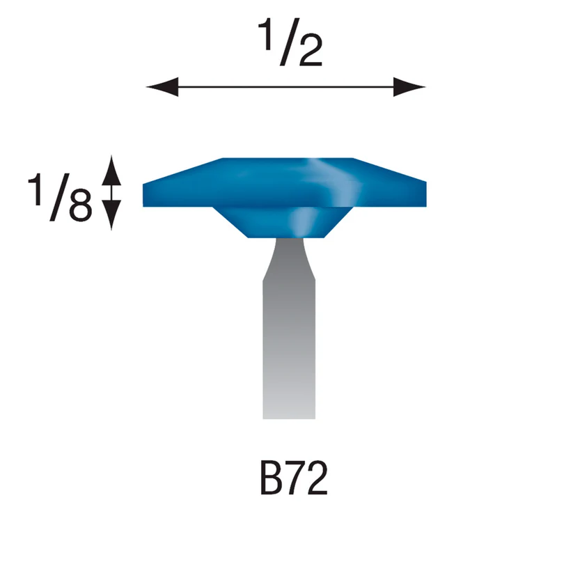 B72 Blue Mounted Points 1/8" Shank (Pkg of 24)
