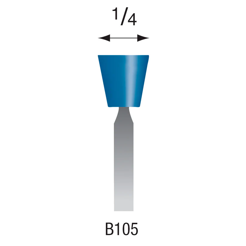 B105 Blue Mounted Points 1/8" Shank (Pkg of 24)
