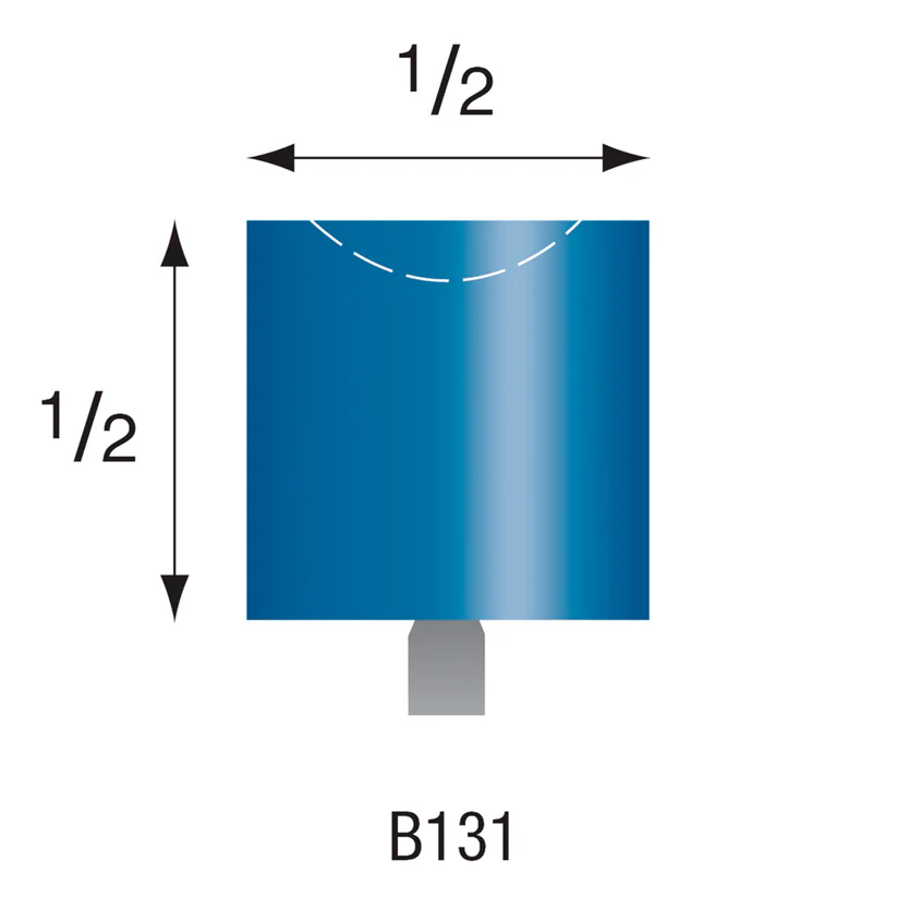 B131 Blue Mounted Points 1/8" Shank (Pkg of 24)