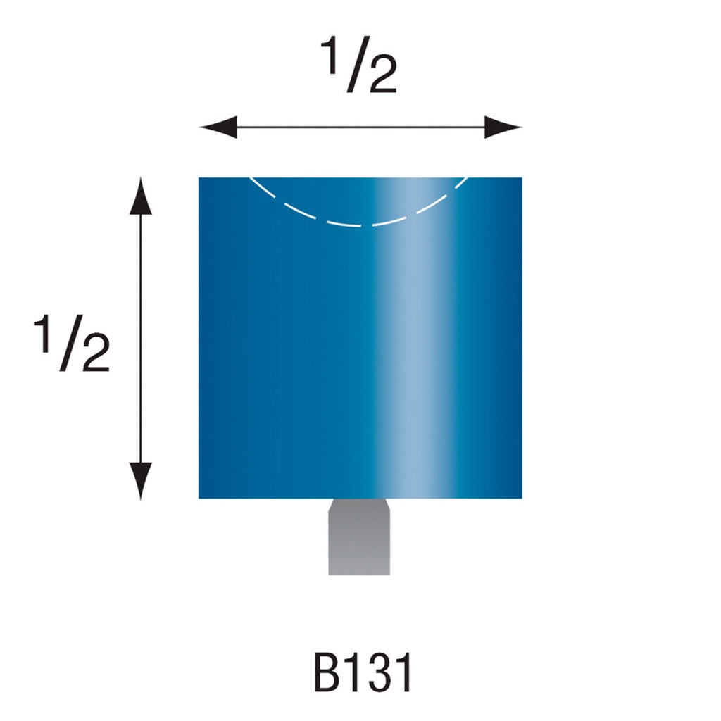 B132 Blue Mounted Points 1/8" Shank (Pkg of 24)
