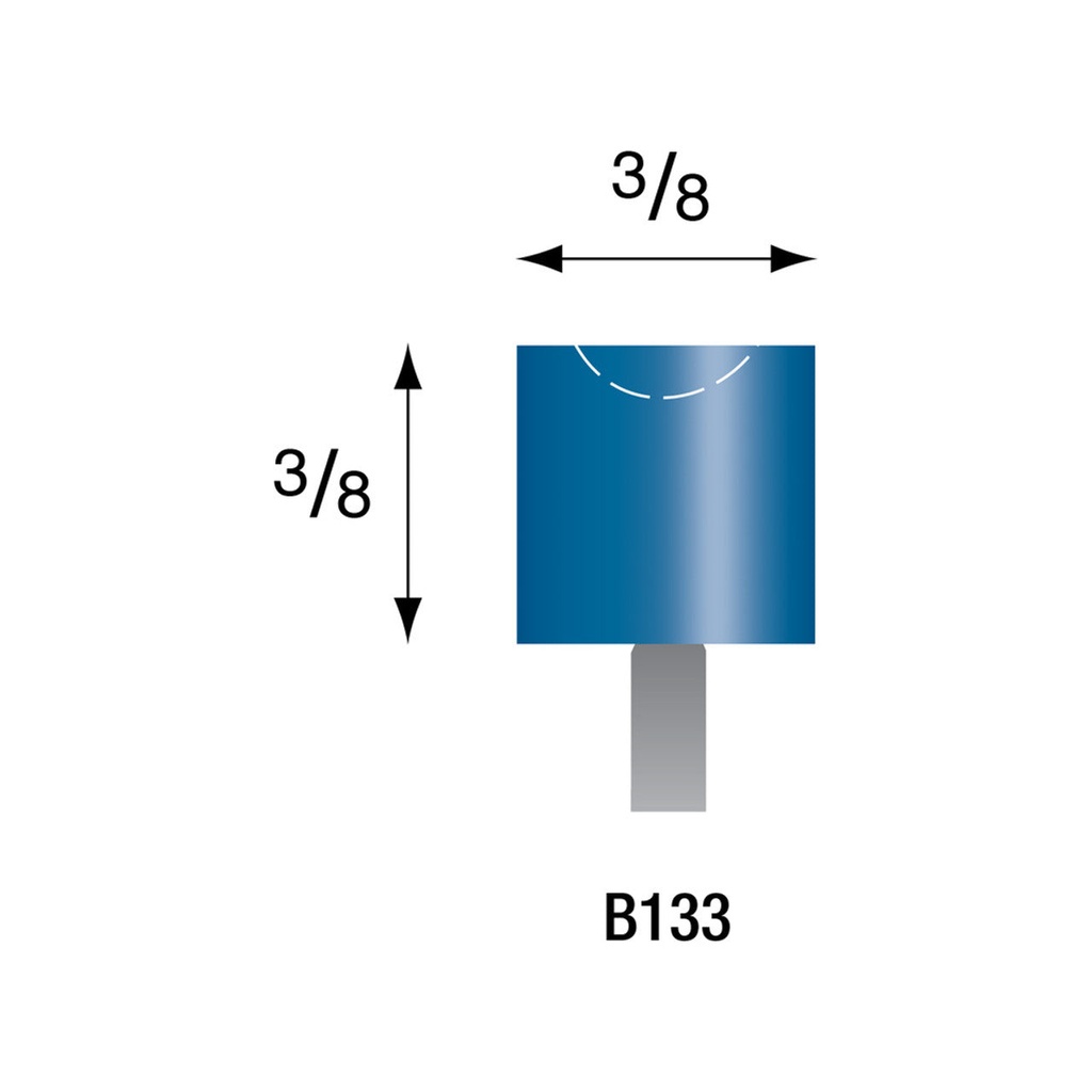 [305-1350] B135 Blue Mounted Points 1/8" Shank (Pkg of 24)