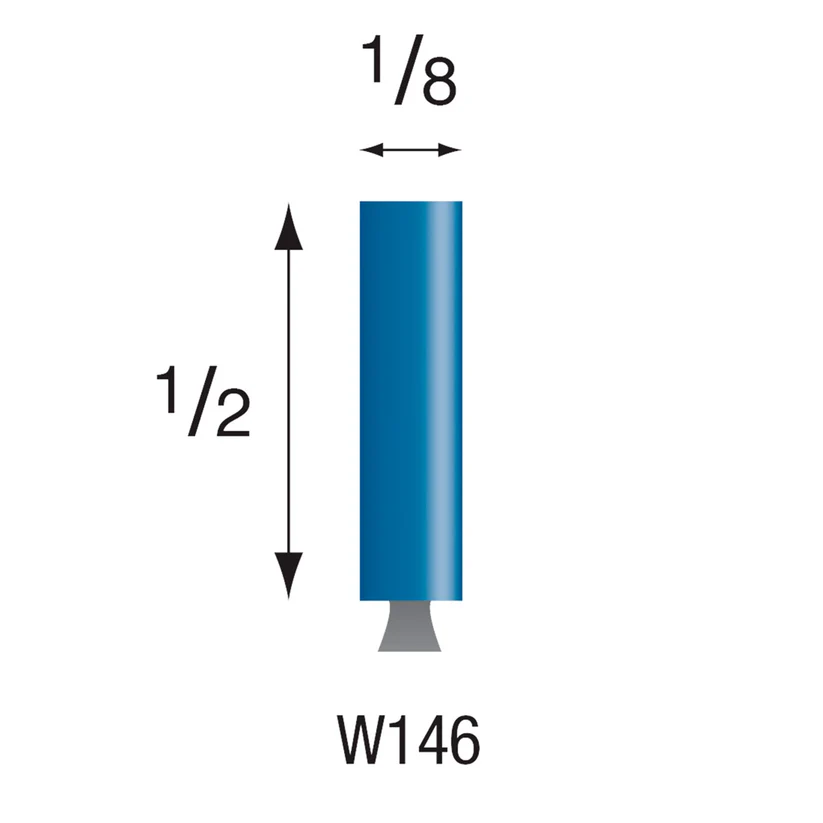 W146 Blue Mounted Points 1/8" Shank (Pkg of 24)