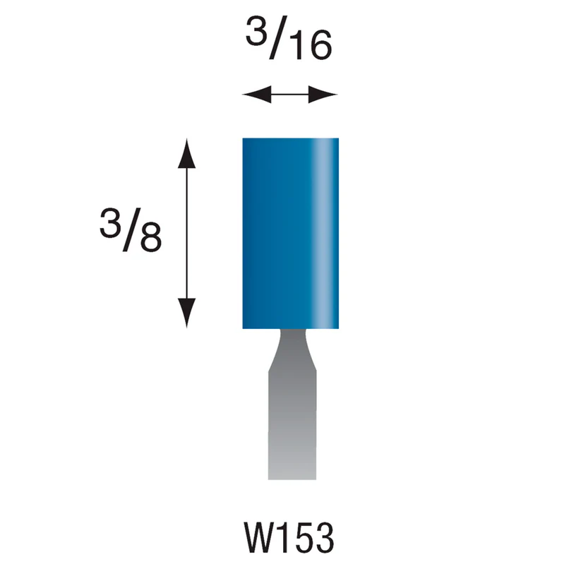 W153 Blue Mounted Points 1/8" Shank (Pkg of 24)