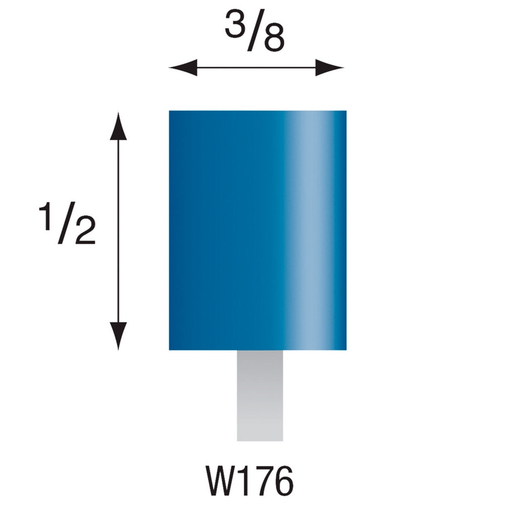 [305-1610] W161 Blue Mounted Points 1/8" Shank (Pkg of 24)