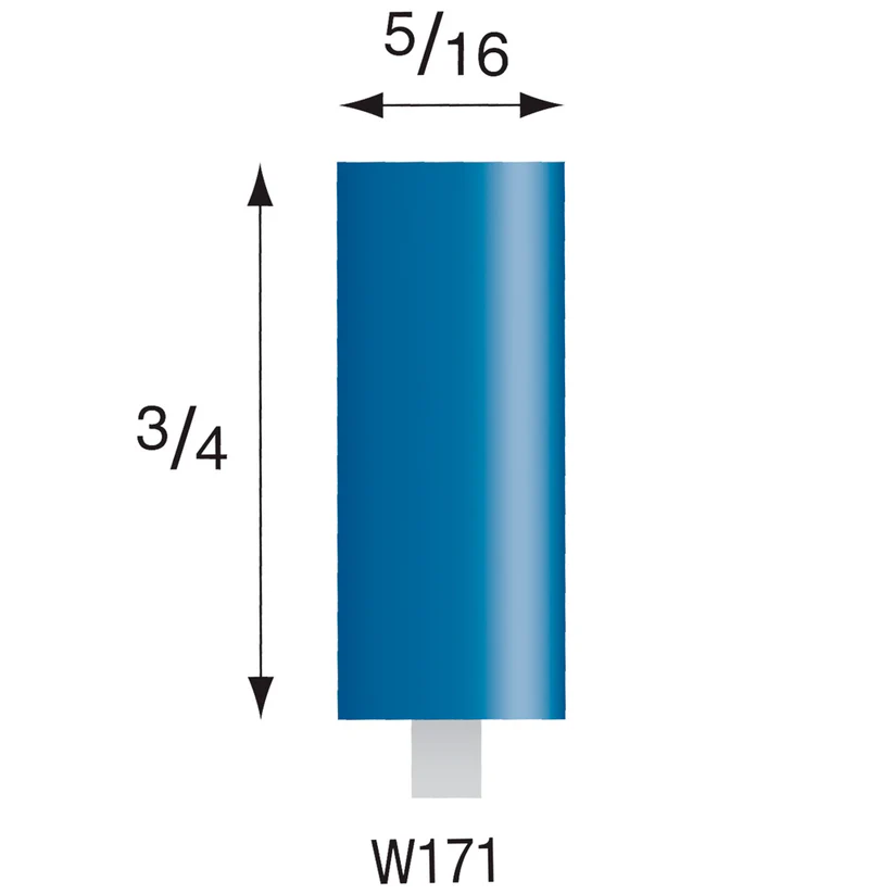 [305-1713] W171 Blue Mounted Points 3mm Shank (Pkg of 24)