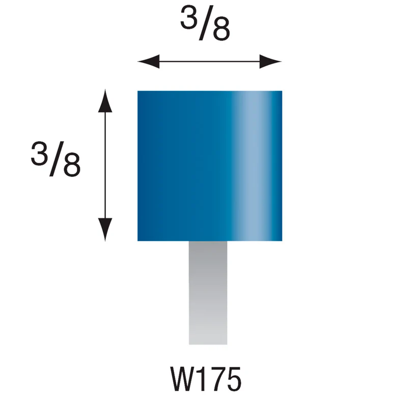W175 Blue Mounted Points 3mm Shank (Pkg of 24)