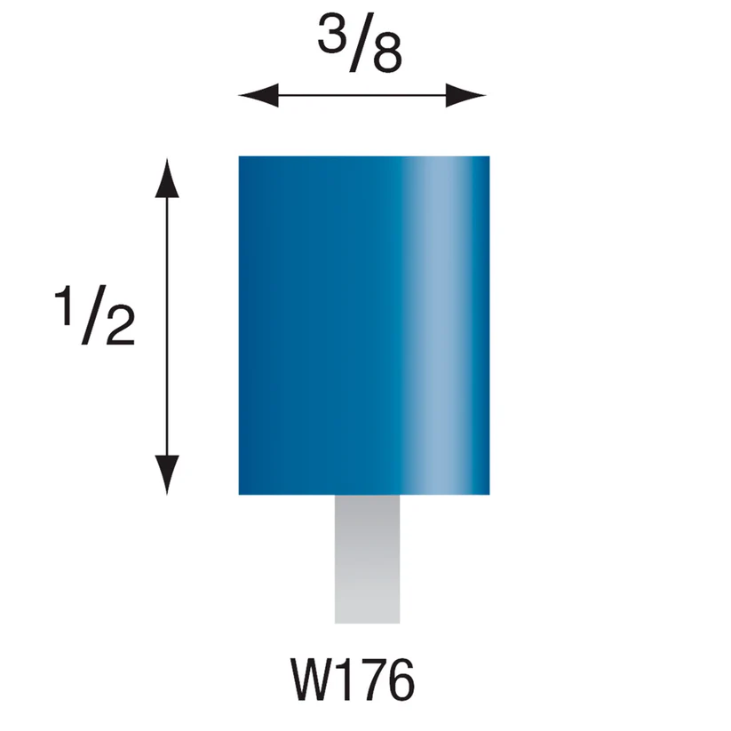 W176 Blue Mounted Points 1/8" Shank (Pkg of 24)