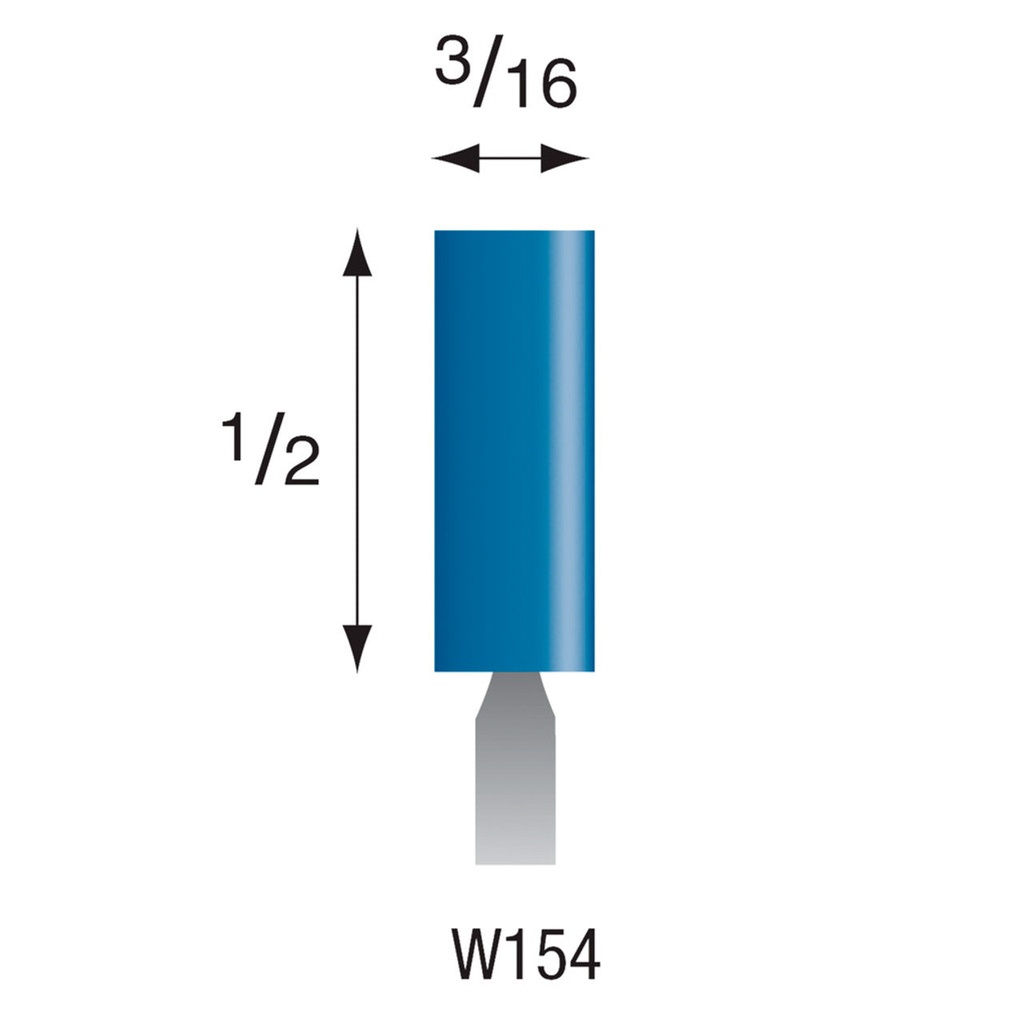 [305-1810] W181 Blue Mounted Points 1/8" Shank (Pkg of 24)