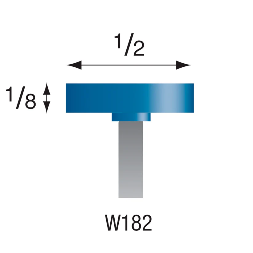 W182 Blue Mounted Points 1/8" Shank (Pkg of 24)