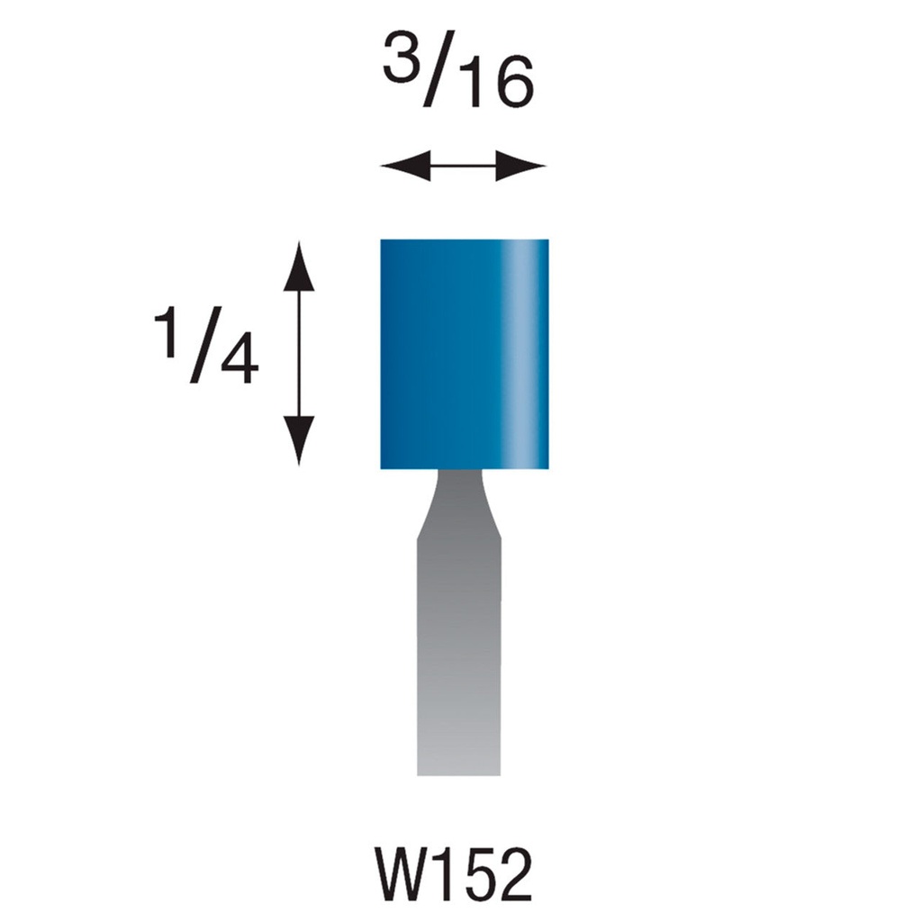 [305-1830] W183 Blue Mounted Points 1/8" Shank (Pkg of 24)